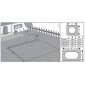 COMPOSITE Pool Oval 664 x 386 x 124 cm - inklusive Lampenausschnitt und LED-Projektor