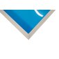 PP-Pool mit Skimmer | 7,40 x 3,70 x 1,50m Blau Treppe &uuml;ber gesamte Poolbreite
