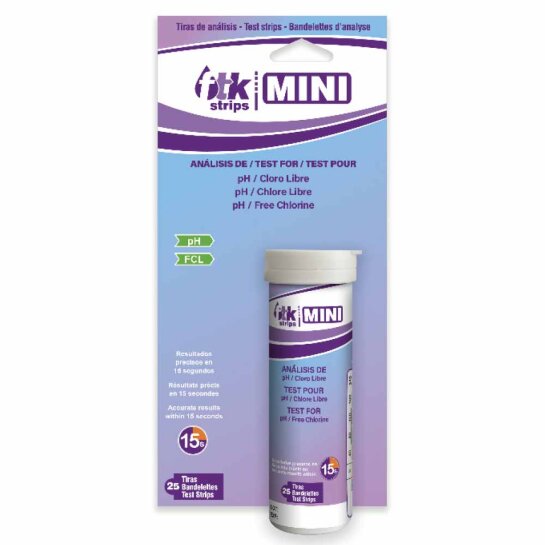 Quicktest MINI - 25 Teststreifen für pH/Chlor