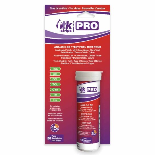 Quicktest PRO - 50 Teststreifen für pH/freies...