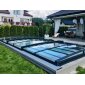 Pool&uuml;berdachung PRESTIGE - UV-Klarglas - Aluminium Struktur | 3,00 x 4,41 m