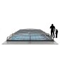Poolüberdachung COMFORT - für alle Poolgrößen - UV-Klarglas - Aluminium Struktur