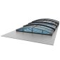 Poolüberdachung ECO - für alle Poolgrößen - komplett Schienenlos - UV-Klarglas - Aluminium Struktur