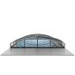 Poolüberdachung ECO - für alle Poolgrößen - komplett Schienenlos - UV-Klarglas - Aluminium Struktur